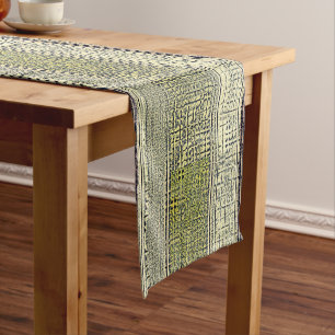 Golden Panes Short Table Runner