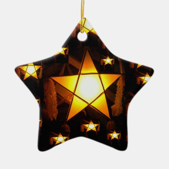 Golden Parol Ceramic Tree Decoration (Front)