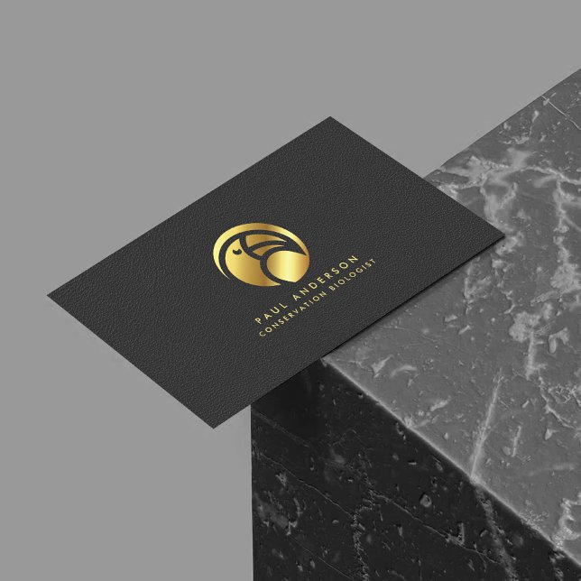 Golden Parrot Logo Conservation Biologist Business Card (Creator Uploaded)