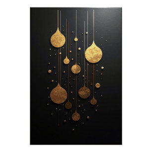 Golden Particles Dance Poster
