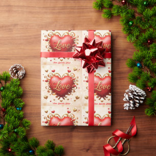 "Golden Passion Glow" Wrapping Paper