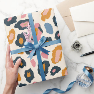 Golden Pastel Leopard Spots Wrapping Paper