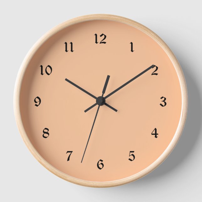 Golden pastel solid colour clock (Front)