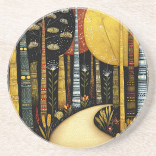 GOLDEN PATH GROVE WHIMSICAL FOREST ART #1 COASTER