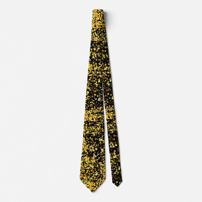 Golden Pattern 11.bw Black BG Tie (Front)