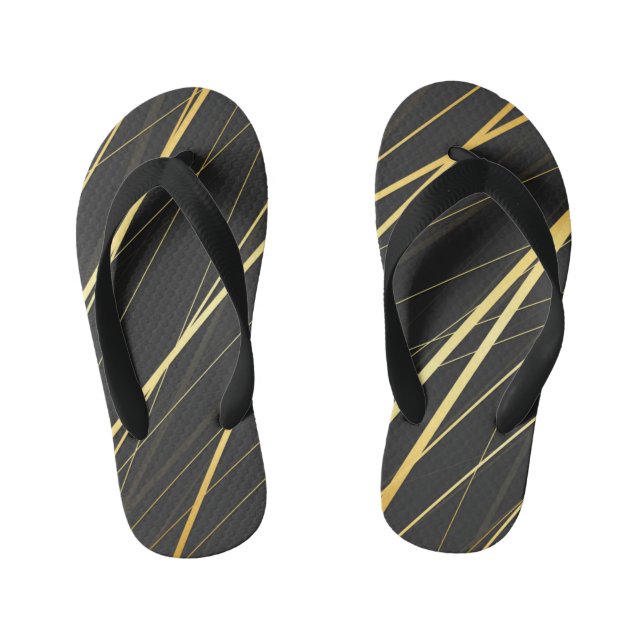 Golden Pattern 1 Kid's Thongs (Footbed)