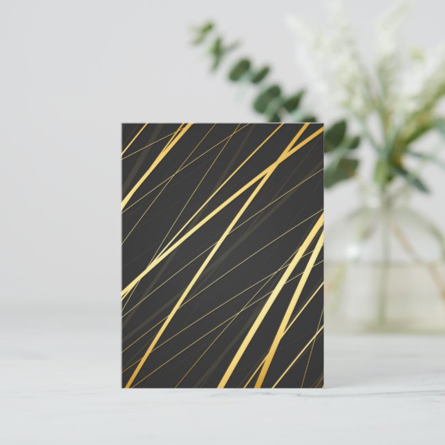 Golden Pattern 1 Postcard (Standing Front)