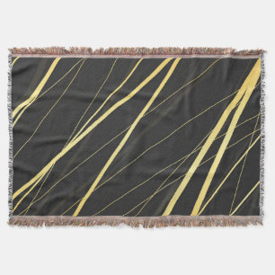 Golden Pattern 1 Throw Blanket