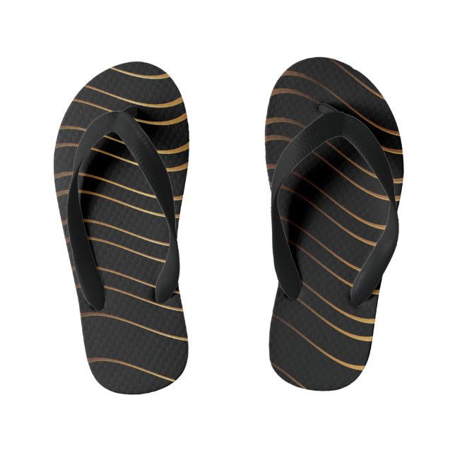 Golden Pattern 4 Kid's Thongs (Footbed)