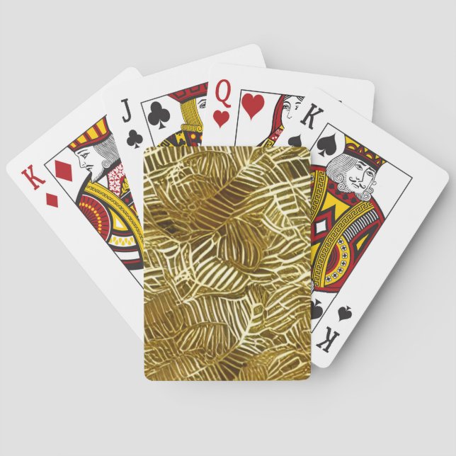 Golden pattern Playing Cards. Playing Cards (Back)