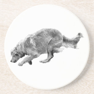 Golden Pause at the Table Coaster
