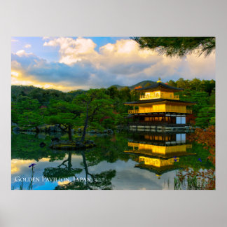 Golden Pavilion Temple Kyoto Japan Landscape Poster