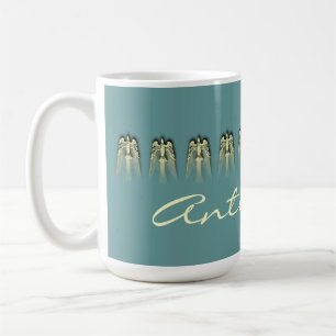 Golden Peace Doves Personalised Mug