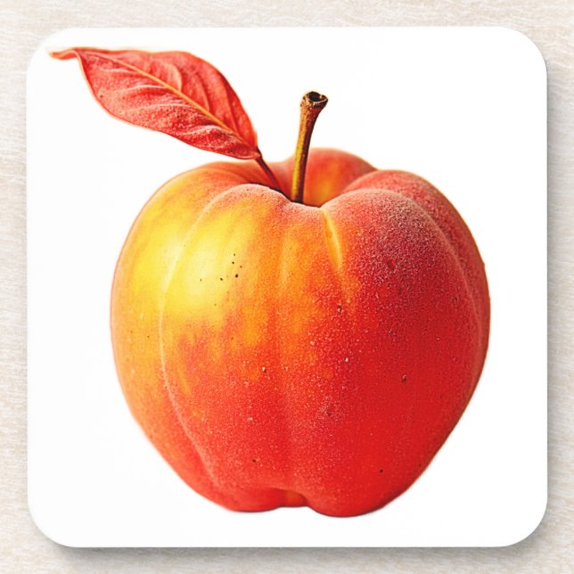 Golden Peach Perfection Design Coaster (Front)