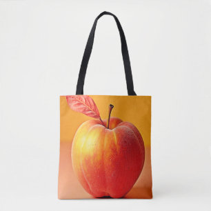 Golden Peach Perfection Design Tote Bag