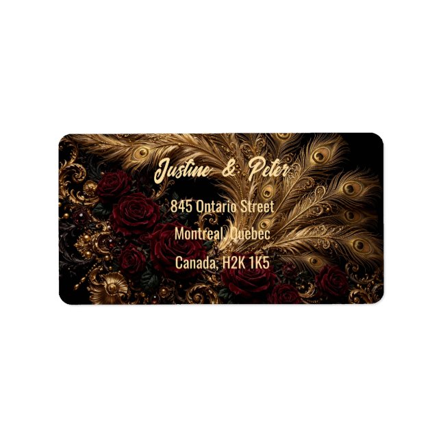 Golden Peacock Baroque  Label (Front)