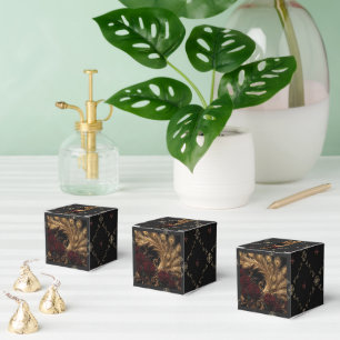 Golden Peacock Baroque Porcelain Pitcher Favour Box