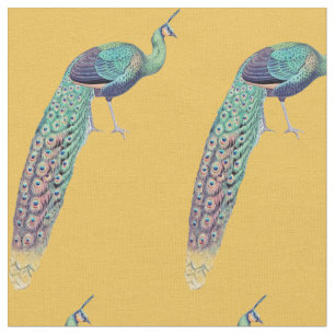 Golden Peacock Fabric