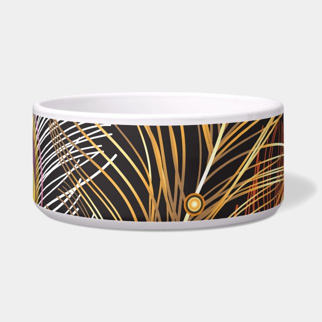 Golden peacock feathers: dark pattern. (Front)