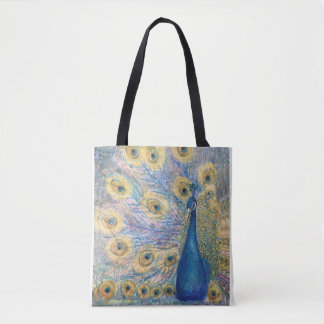 Golden Peacock Tote