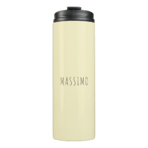 Golden pearl personalized minimalist add own name thermal tumbler