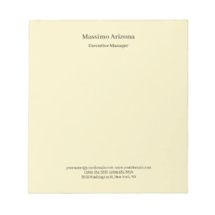 Golden Pearl Plain Professional Modern Minimailst Notepad