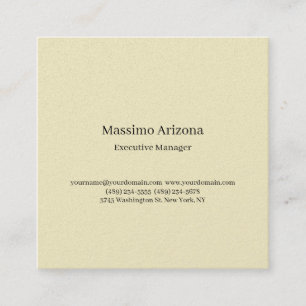 Golden Pearl Plain Professional Modern Minimailst Square Business Card