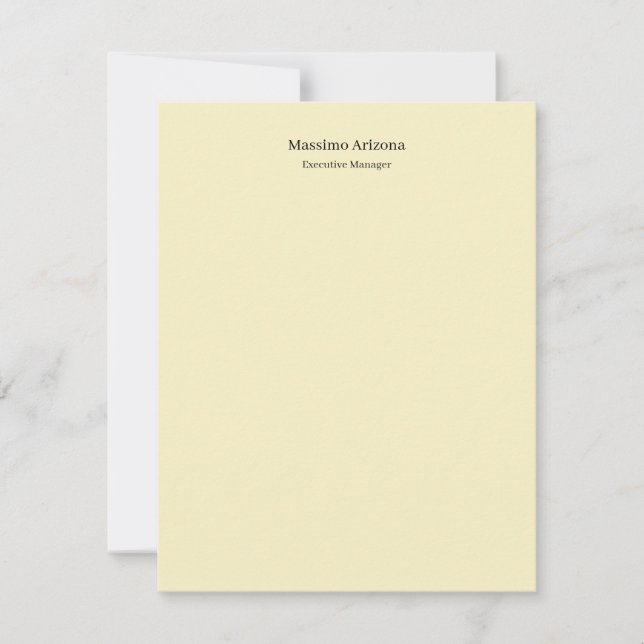 Golden Pearl Plain Professional Modern Minimalist Card (Front)