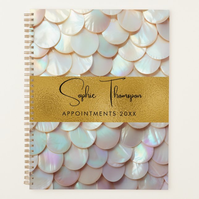 Golden pearls husk new year planner (Front)