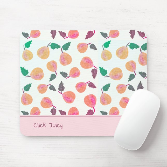 Golden Pears Collection Pink Mouse Pad (With Mouse)