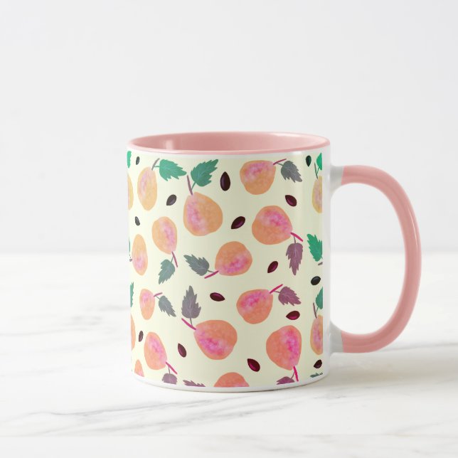 Golden Pears Collection Pink Mug (Right)