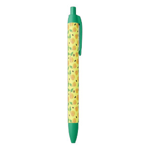 Golden Pears Collection Yellow Bright Black Ink Pen