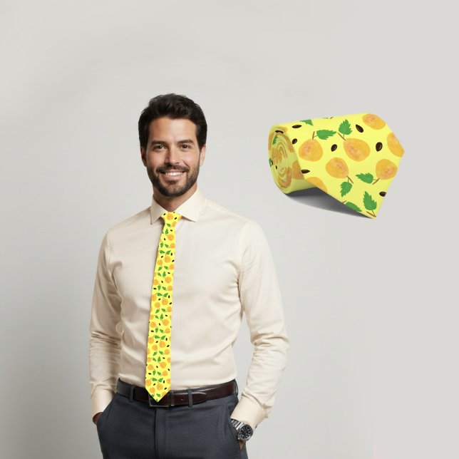 Golden Pears Collection Yellow Bright Tie (Creator Uploaded)