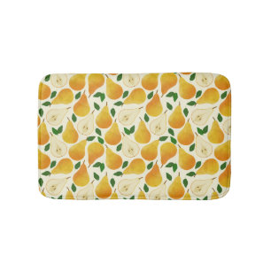 Golden Pears Pattern Bath Mat