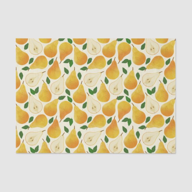 Golden Pears Pattern Tissue Paper (Front)