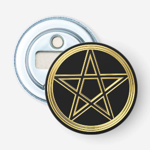 Golden pentagram bottle opener