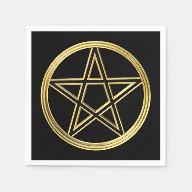 Golden pentagram napkin (Front)