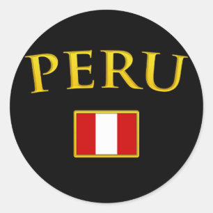 Golden Peru Classic Round Sticker