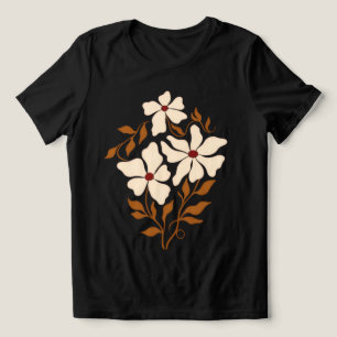 Golden Petal Women’s Abstract Floral T‑Shirt Tri-Blend Shirt