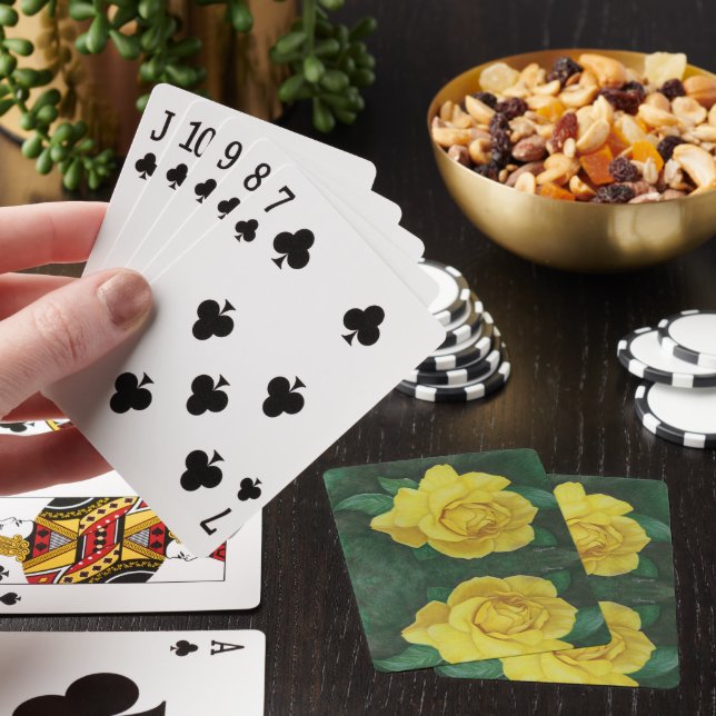 Golden Petals Playing Cards (In Situ)