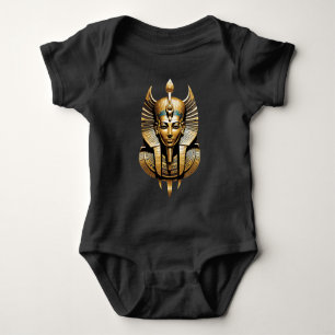 Golden Pharaoh in Regal Headdress Art Baby Bodysuit