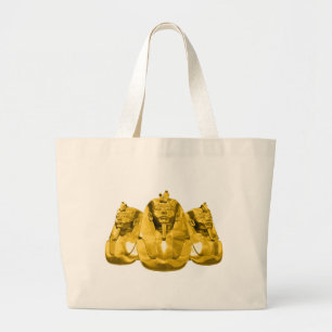 Golden Pharaohs Large Tote Bag