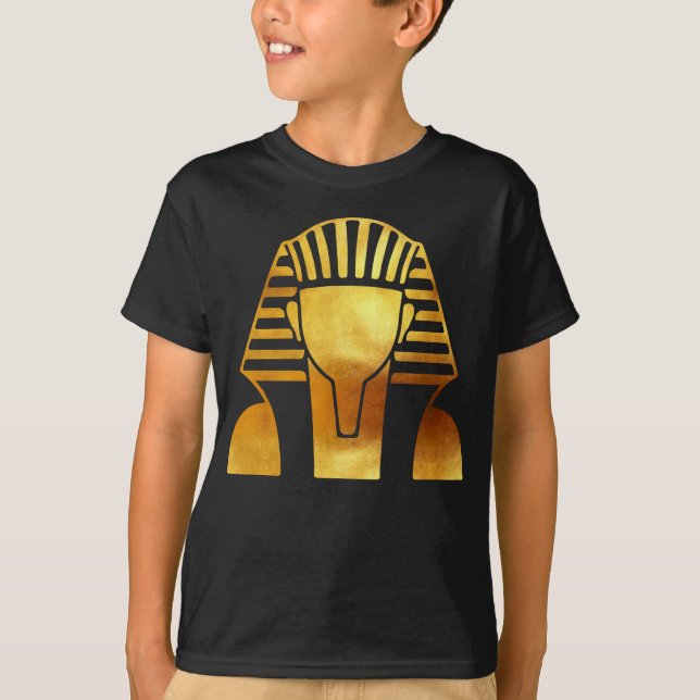 Golden Pharaoh's Legacy: Egyptian Mask T-Shirt (Front)