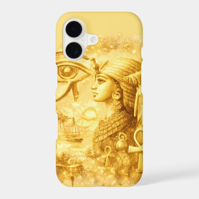 Golden Pharaonic Queen Eye of Horus Egyptian Art (Back)