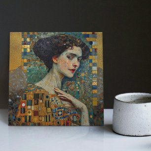 Golden Phase Gustav Klimt Mosaic Edwardian Woman C Ceramic Tile