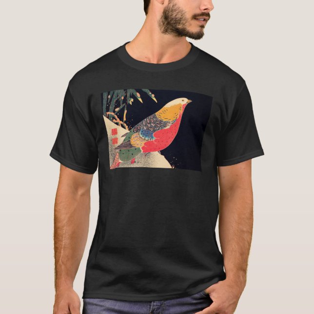 Golden Pheasant in the Snow by Ito Jakuchu T-Shirt (Front)