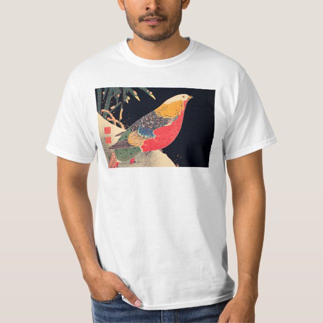 Golden Pheasant in the Snow by Ito Jakuchu T-Shirt (Front)