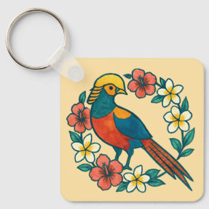 golden pheasant key ring