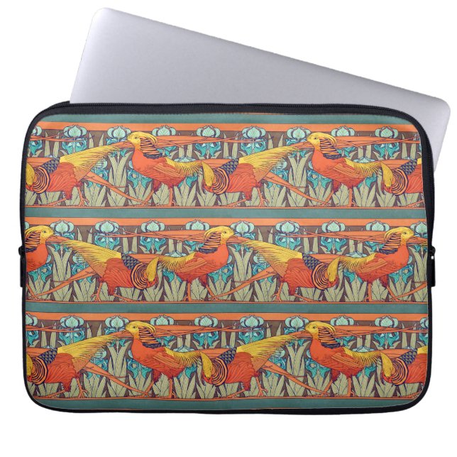 Golden Pheasant Retro Laptop Sleeve (Front)