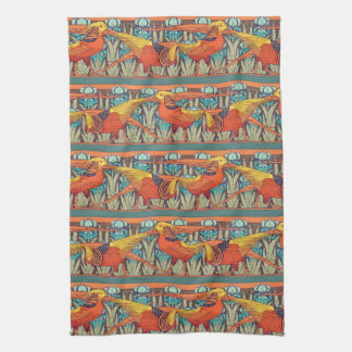 Golden Pheasant Retro Tea Towel